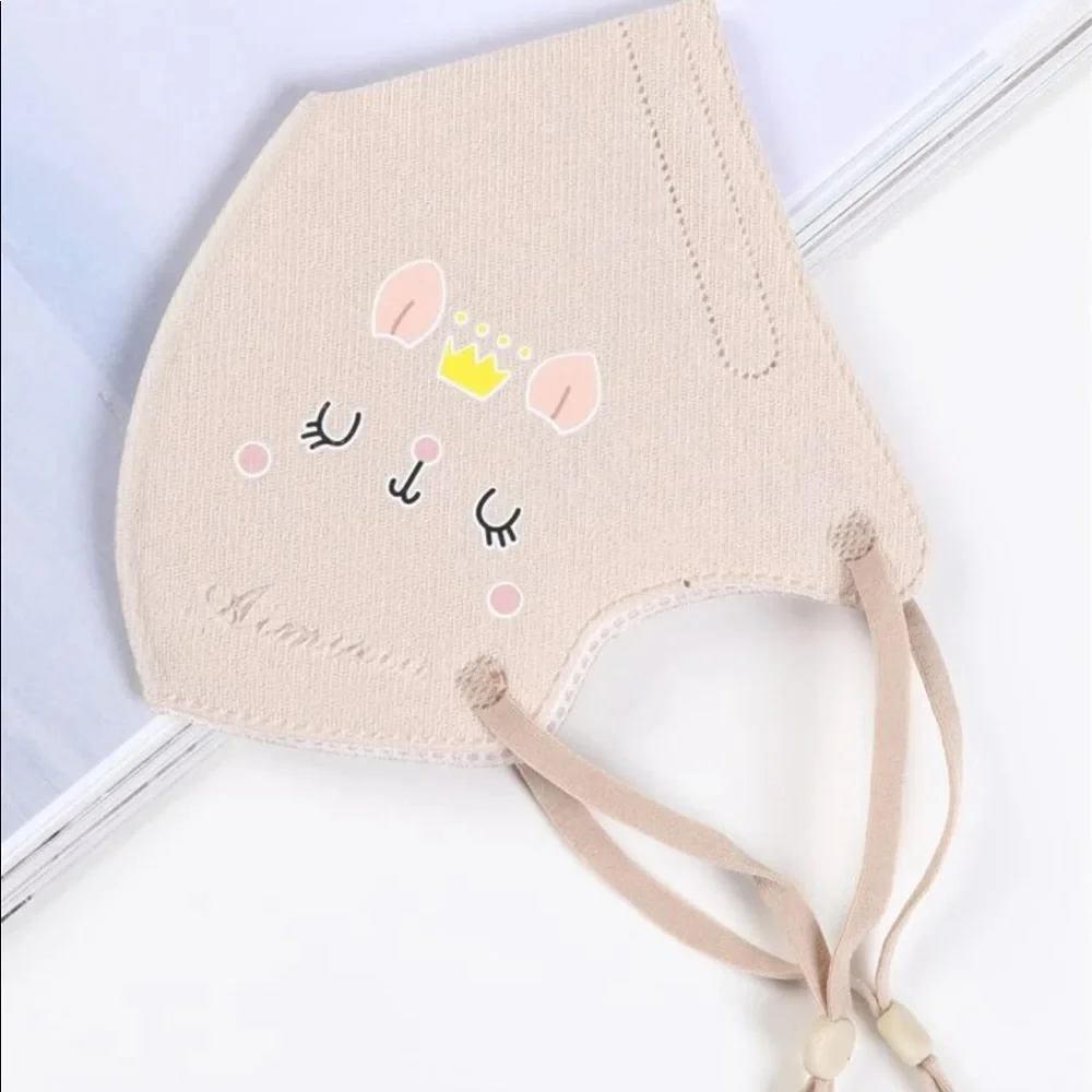 3 pcs toddlers cartoon graphic face mask